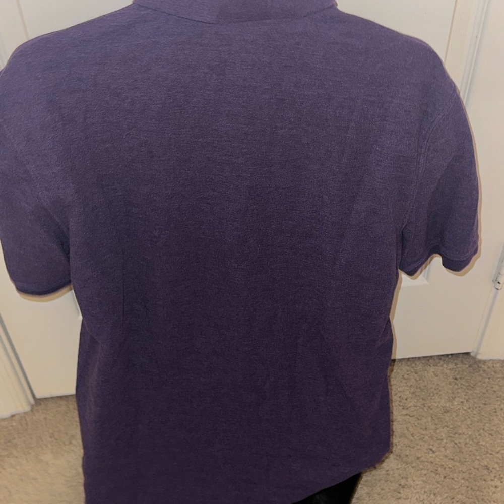 Men’s Pre Own As Is st John’s Bay Purple Polo Shirt Size m Medium - Picture 2 of 3
